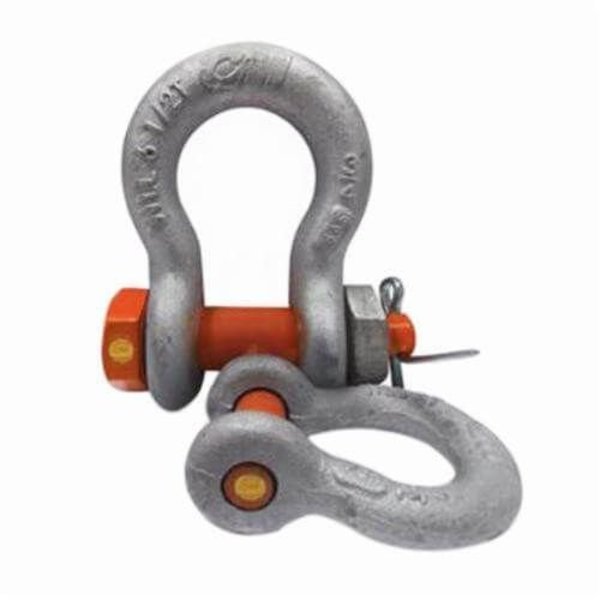 Cm Anchor Shackle, 1500 Lb Load, 14 In, 031 In Screw Pin, Orange Powder Coated M646P